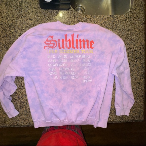 Urban Outfitters Sublime Purple Crewneck Graphic Women's Sweatshirt S/M - Picture 4 of 9